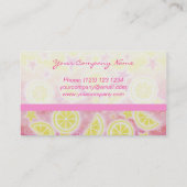 Roze limonade visitekaartje horizontale streep (Achterkant)