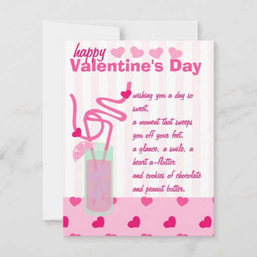 Roze limonade voor twee feestdagenkaart (Voorkant)