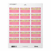 Roze limonadeadreslabel medium roze etiket (Full Sheet)