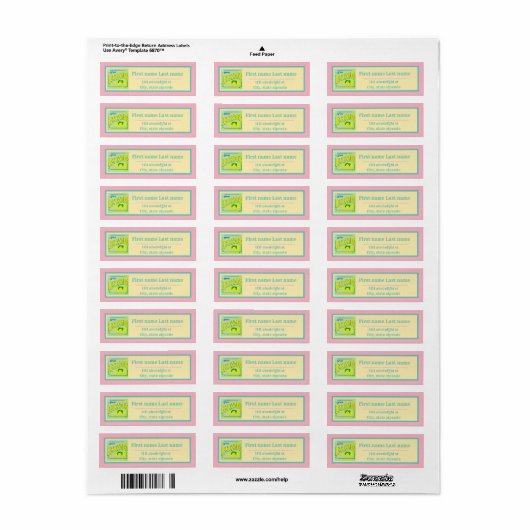  roze limonadebord citroenzomer etiket (Full Sheet)