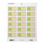 roze limonadebord citroenzomer etiket (Full Sheet)