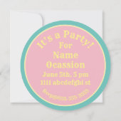 roze limonadebord citroenzomer kaart (Achterkant)