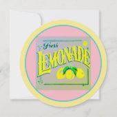 roze limonadebord citroenzomer kaart (Voorkant)
