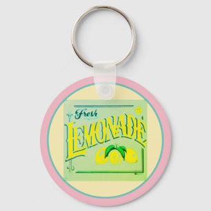  roze limonadebord citroenzomer sleutelhanger
