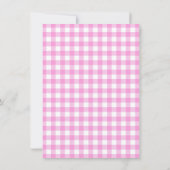 Roze limonadekraam verjaardag blond haar meisje bedankkaart (Achterkant)