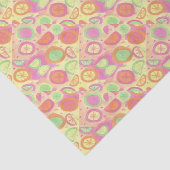 Roze limonadepatroon tissuepapier (Detail)