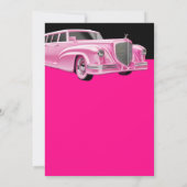 Roze Limousine Doll Party Verjaardag Kaart (Achterkant)