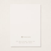 Roze linen die juwelen-beeldschermkaart verdient visitekaartje (Achterkant)