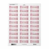 Roze linen Glitter Sparkle Confetti Stippen Modern Etiket (Full Sheet)