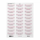 Roze linen Glitter Sparkle Confetti Stippen Modern Etiket (Full Sheet)