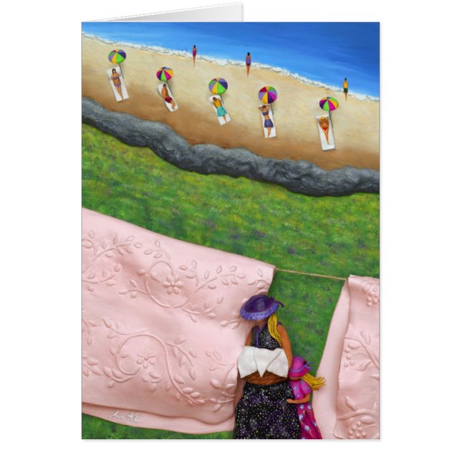 Roze linen-kaart (Voorkant)