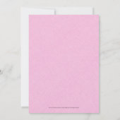 Roze Linen Simple Black Script Bachelorette Party Kaart (Achterkant)