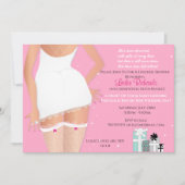 Roze Lingerie Bridal Shower Invitation Kaart (Voorkant)