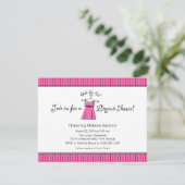 Roze Lingerie Bridal Shower Invitation Kaart (Staand voorkant)