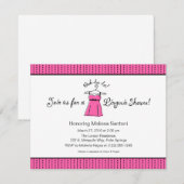 Roze Lingerie Bridal Shower Invitation Kaart (Voorkant / Achterkant)