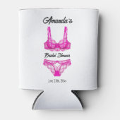 Roze lingerie Bruidsdouche Blikjeskoeler (Voorkant)