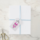Roze lingerie bruidsdouche cadeaulabel (Met Touw)