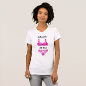 Roze lingerie Bruidsfeest T-shirt (Voorkant volledig)