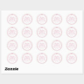 Roze lingerie douche bruidsfeest cadeautje ronde sticker (Vel)