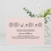 Roze Lingerie Shower Invitations Ooh La La La La L Kaart (Staand voorkant)