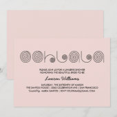 Roze Lingerie Shower Invitations Ooh La La La La L Kaart (Voorkant / Achterkant)