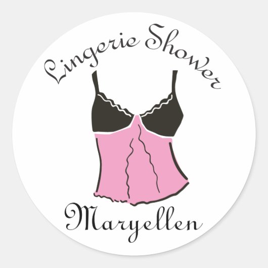 Roze lingerie Stickers (Voorkant)