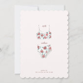 Roze Lingerie Vrijgezellenfeest Kaart (Achterkant)