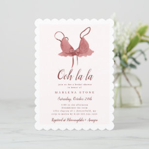 Roze Lingerie Vrijgezellenfeest Kaart