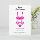 Roze Lingerie Vrijgezellenfeest Kaart (Staand voorkant)
