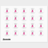 Roze Lingerie Vrijgezellenfeest Stickers (Vel)