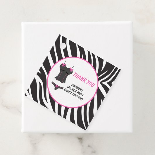 Roze lingeriefeest bedankt bedankjes labels (In situ)