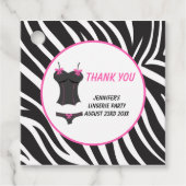 Roze lingeriefeest bedankt bedankjes labels (Voorkant)