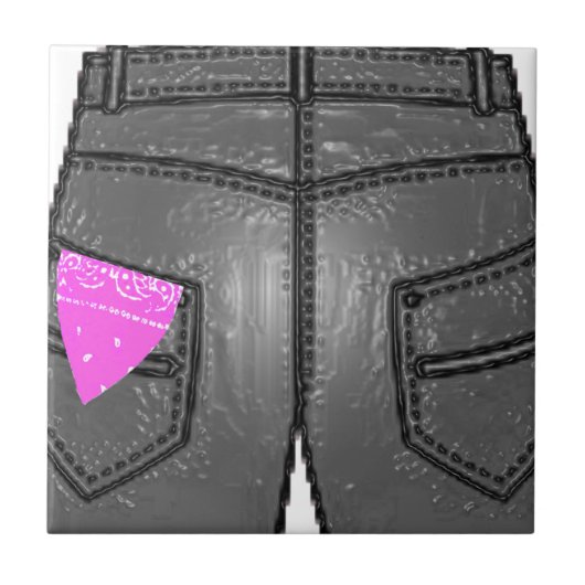 Roze linkerhoogtepunt tegeltje (Voorkant)