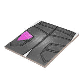 Roze linkerhoogtepunt tegeltje (Zijkant)