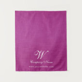 Roze linnen bedrijf banner script voor tafelloper wandkleed (Voorkant)