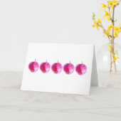 Roze linnen kaart (Gele Bloem)