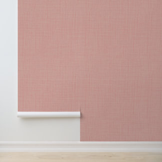 Roze linnen textuur effen kleur behang
