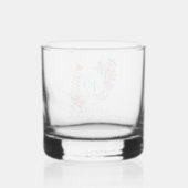 Roze lint 40e verjaardag whisky glas (Achterkant)
