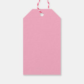 Roze lint 50ste verjaardag cadeaulabel (Achterkant)