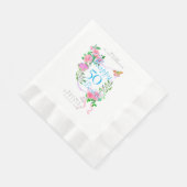 Roze lint 50ste verjaardag servet (Hoek)