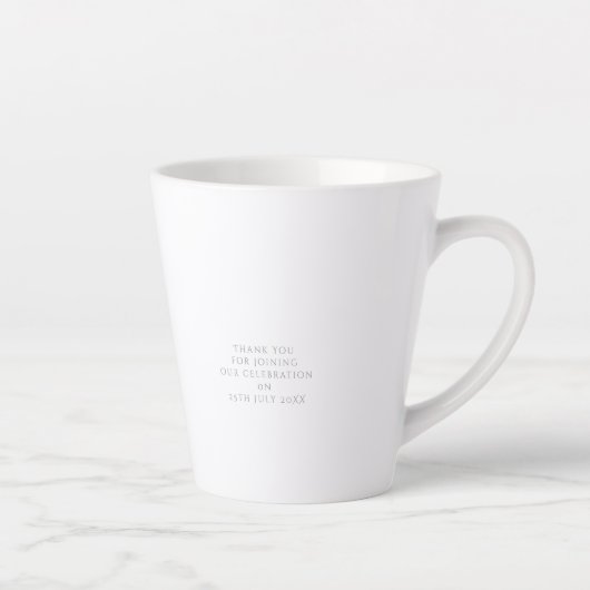 Roze lint 60e verjaardag latte mok (Rechts)