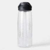 Roze lint 70e verjaardag waterfles (Achterkant)