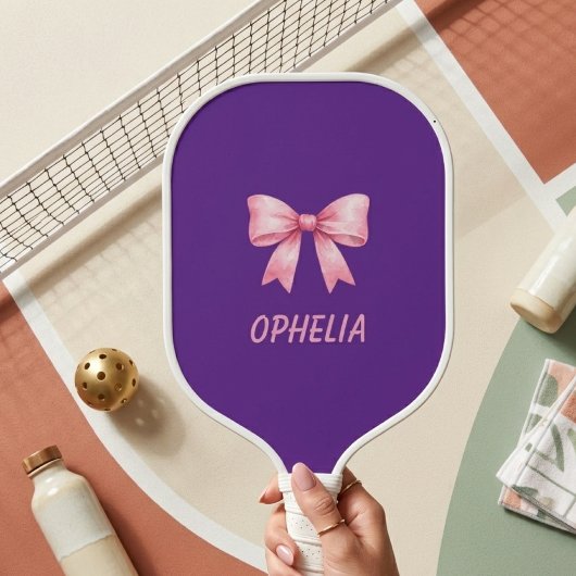 Roze lint aangepaste naam virale pickleball-paddle pickleball paddle
