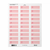 ROZE LINT ADRESETIKETTEN ETIKET (Full Sheet)
