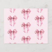 Roze lint advies en wensen script bruidskaart (Achterkant)