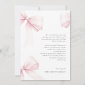 Roze Lint Afstudeeraankondiging Aankondiging (Achterkant)