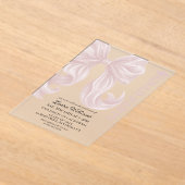 Roze lint afstudeerceremonie acryl uitnodigingen (Laagn)