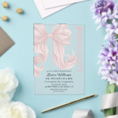Roze lint afstudeerceremonie acryl uitnodigingen (Insitu (Huwelijk))