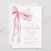 Roze Lint Afstudeerceremonie  Kaart (Voorkant)