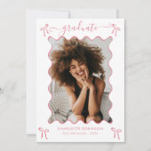 Roze Lint Afstudeerfeest Aankondiging (Voorkant)